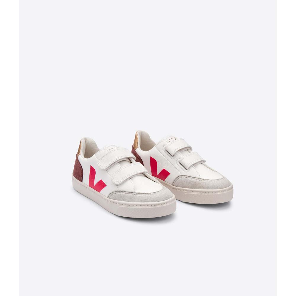 Veja V-12 CHROMEFREE Tornacipő Gyerek White/Red | HU 885SGL